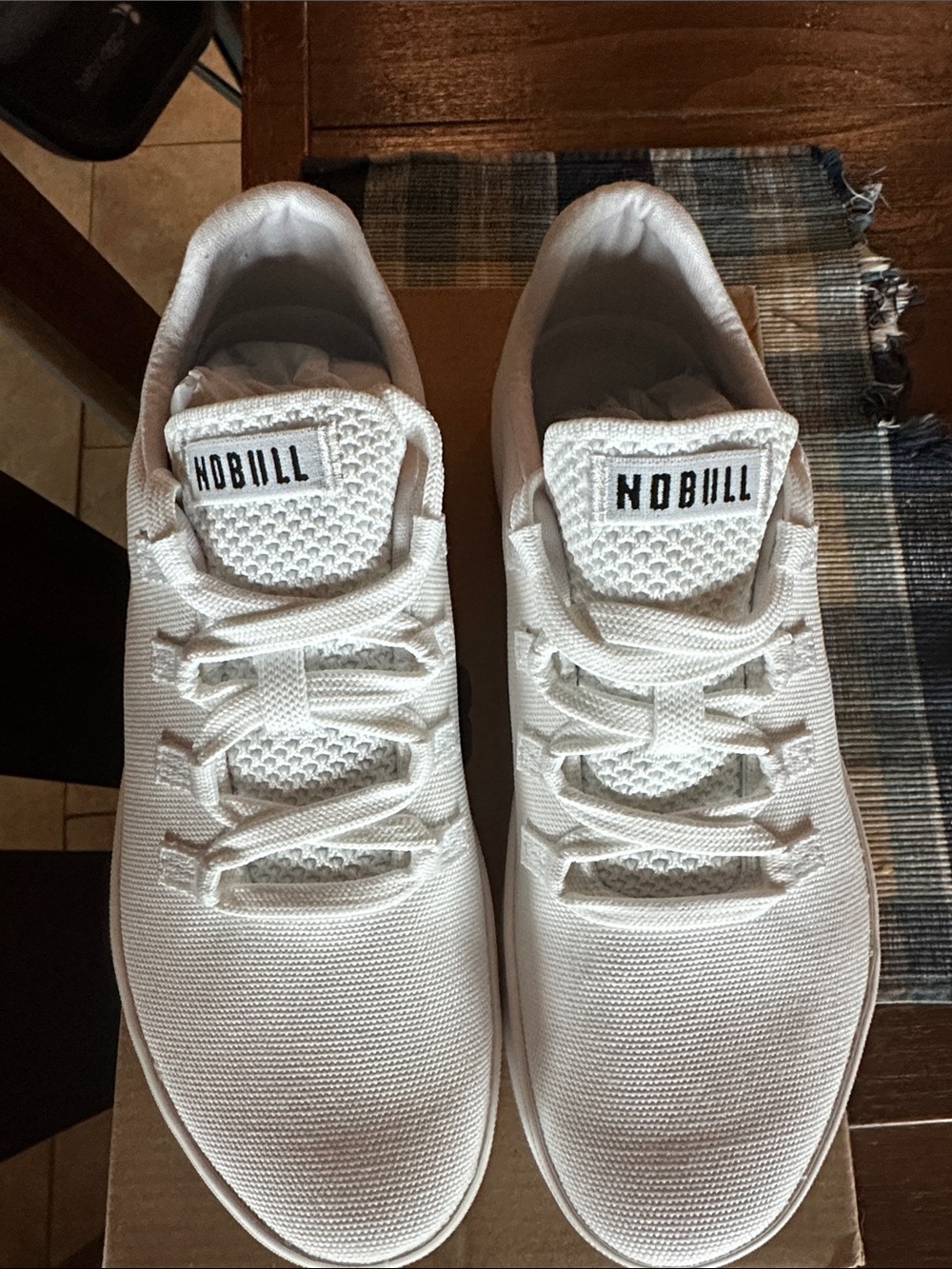 NOBULL Women's All-White Knit Trainer Sneakers